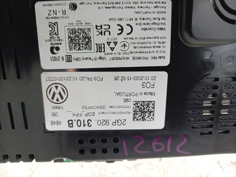 Recambio de cuadro instrumentos para volkswagen polo vi (aw1, bz1, ae1, bz3) 1.0 tsi referencia OEM IAM  2GP920310B 
