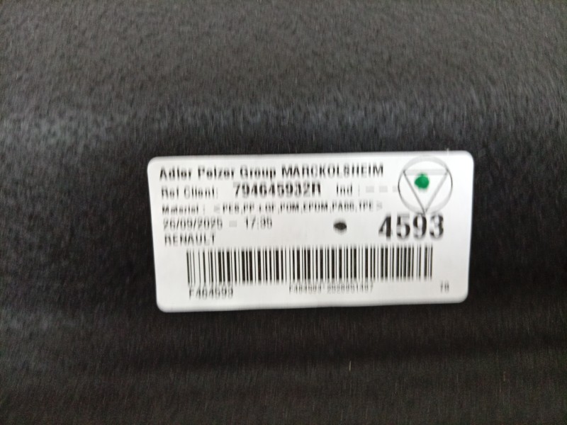 Recambio de bandeja trasera para renault 5 e-tech 150 referencia OEM IAM  794645932R 