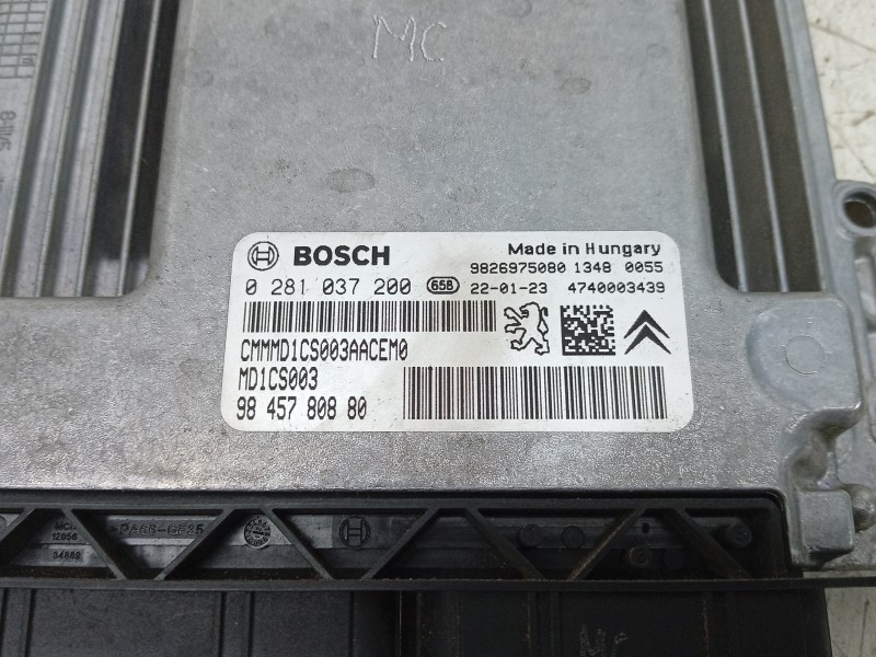 Recambio de centralita motor uce para citroën c3 aircross ii (2r_, 2c_) 1.5 bluehdi 110 referencia OEM IAM 0281037200 9845780880