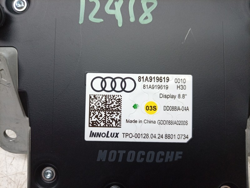 Recambio de pantalla multifuncion para audi q2 (gab, gag) 30 tdi referencia OEM IAM 81A919603 81A919619 