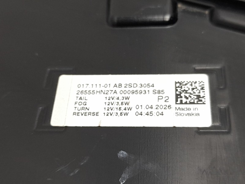 Recambio de piloto trasero izquierdo interior para nissan qashqai iii (j12) 1.5 vc-t referencia OEM IAM  26555HN27A 