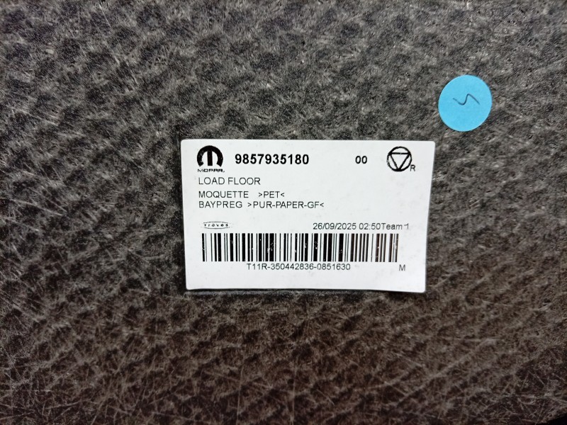 Recambio de alfombra maletero para citroën e-c3 aircross electrico 113cv max referencia OEM IAM  98579351ZD 