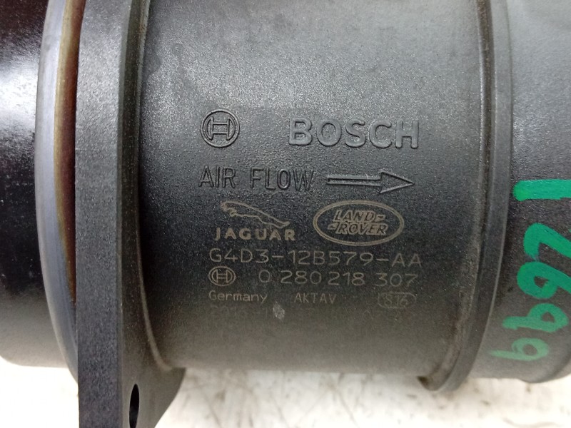 Recambio de caudalimetro para land rover range rover evoque (l538) 2.0 d referencia OEM IAM 0280218307 G4D312B579AA 