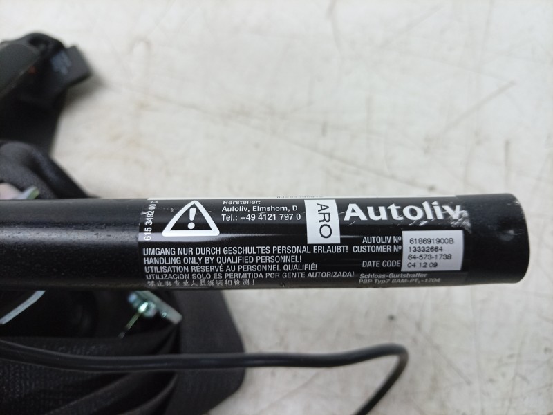 Recambio de cinturon seguridad delantero derecho para opel astra j lim. enjoy referencia OEM IAM  13297093 