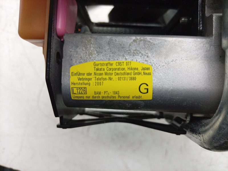 Recambio de cinturon seguridad delantero derecho para nissan x-trail (t31) le referencia OEM IAM 1059755 86884JG400 