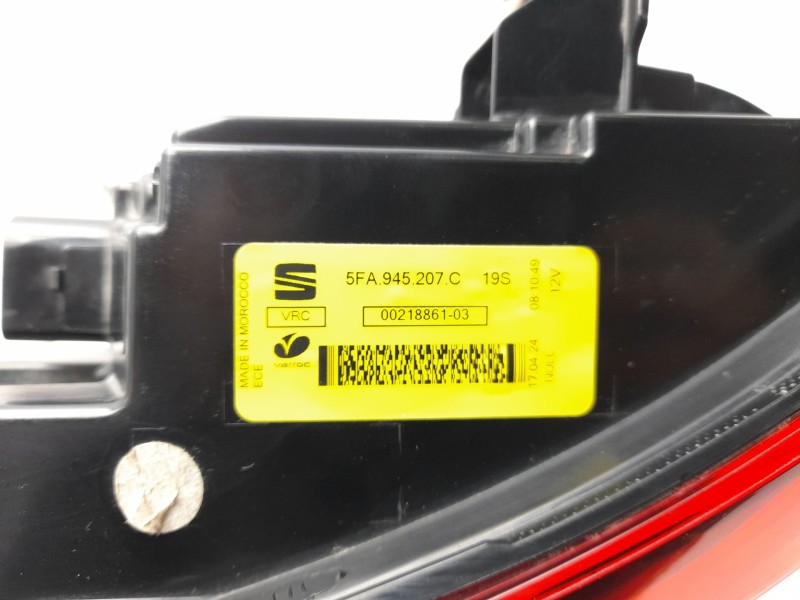 Recambio de piloto trasero izquierdo para seat leon (kl1, klg) 1.0 tsi referencia OEM IAM  5FA945207C 