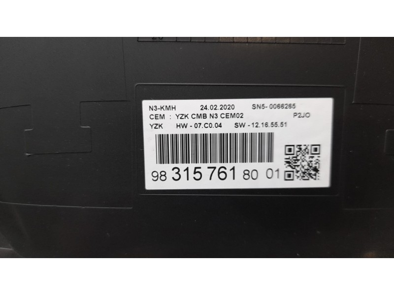 Recambio de cuadro instrumentos para opel corsa f 1.2 referencia OEM IAM 9831576180  