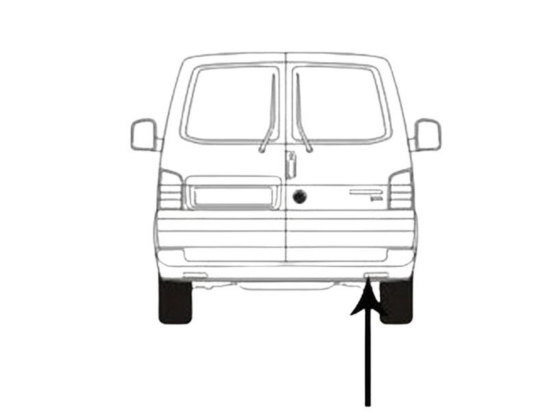 Recambio de piloto trasero derecho paragolpes para volkswagen t5 bus referencia OEM IAM  7E0945106C 103F23350380/16914802/252051
