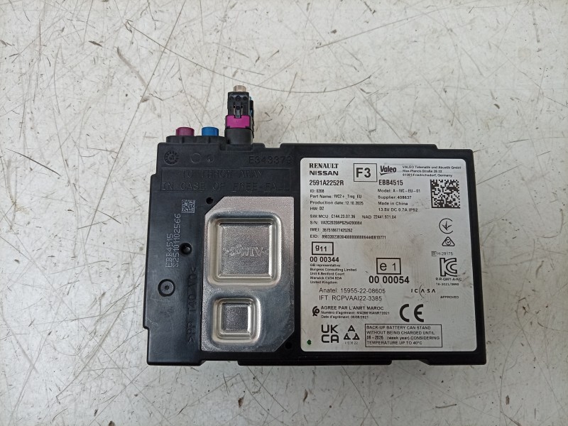 Recambio de modulo electronico para dacia spring referencia OEM IAM  2591A2252R 