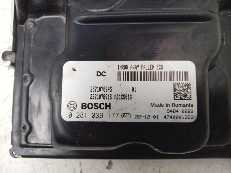 Recambio de centralita motor uce para renault express furgón/monospace 1.5 blue dci 75 (f6aa) referencia OEM IAM 0281039177 2371