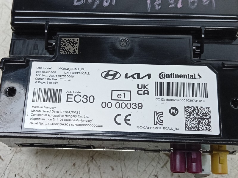 Recambio de modulo electronico para hyundai i20 iii (bc3, bi3) 1.0 t-gdi hybrid 48v referencia OEM IAM A3C1197680000 96510Q0300 