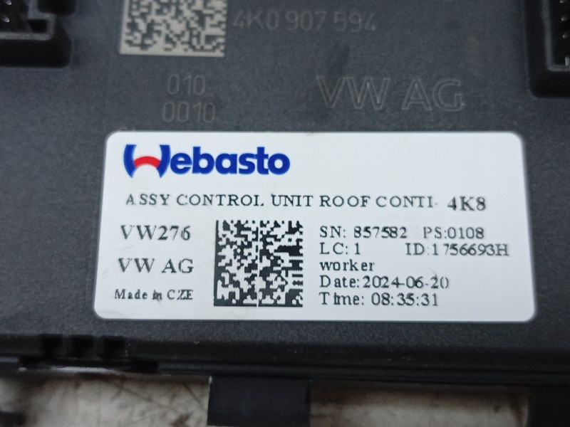 Recambio de modulo electronico para volkswagen t-roc (a11, d11) 2.0 tdi referencia OEM IAM  4K8907594AC 