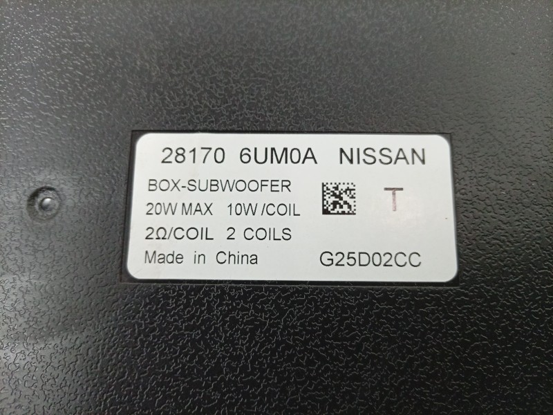 Recambio de subwoofer para nissan qashqai iii (j12) 1.5 vc-t referencia OEM IAM   