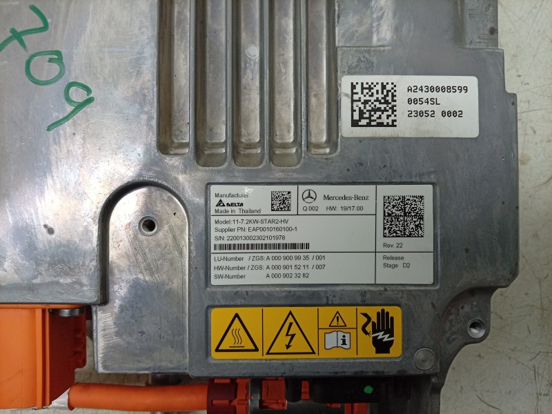 Recambio de inversor para mercedes-benz eqa (h243) eqa 250+ (243.702) referencia OEM IAM 11-7 2KW-STAR2-HV A2430008599 