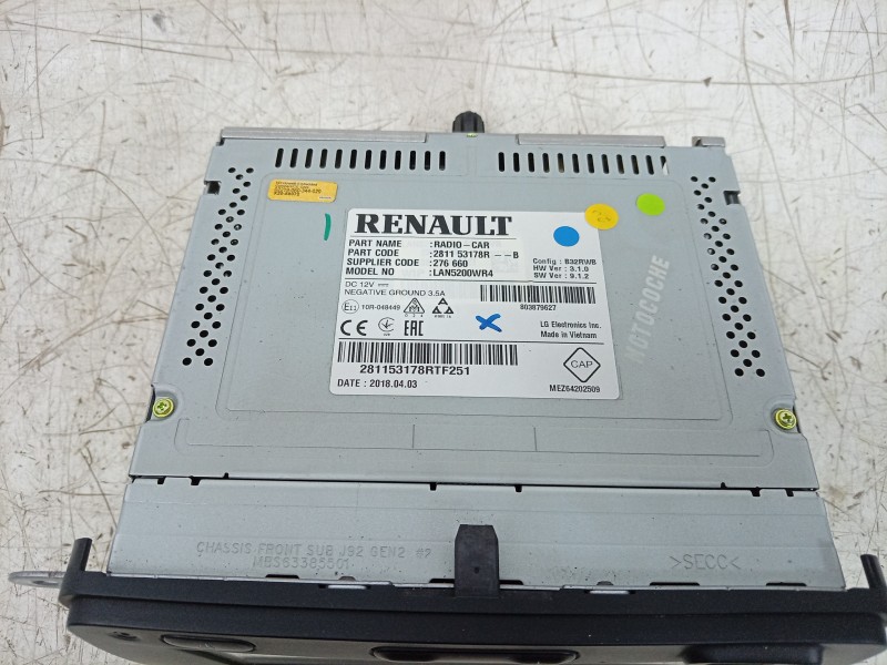 Recambio de pantalla multifuncion para renault captur i (j5_, h5_) 0.9 tce 90 referencia OEM IAM  281153178R 