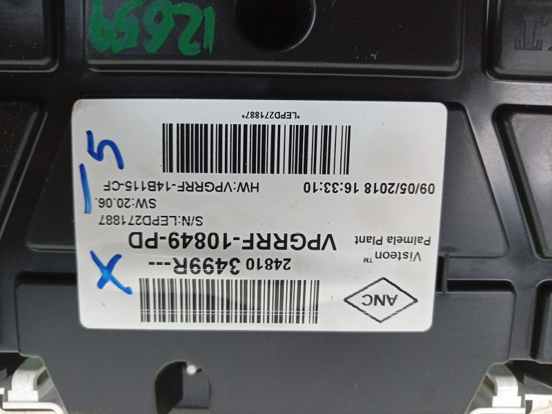 Recambio de cuadro instrumentos para renault captur i (j5_, h5_) 0.9 tce 90 referencia OEM IAM VPGRRF10849PD 248103499R 