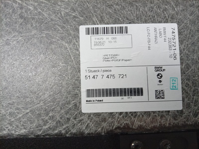 Recambio de bandeja trasera para bmw 2 gran coupe (f44) 218 d referencia OEM IAM  51477475721 