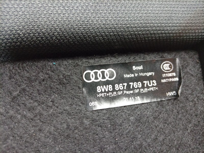 Recambio de bandeja trasera para audi a5 sportback (f5a, f5f) 35 tfsi mild hybrid referencia OEM IAM  8W8867769 
