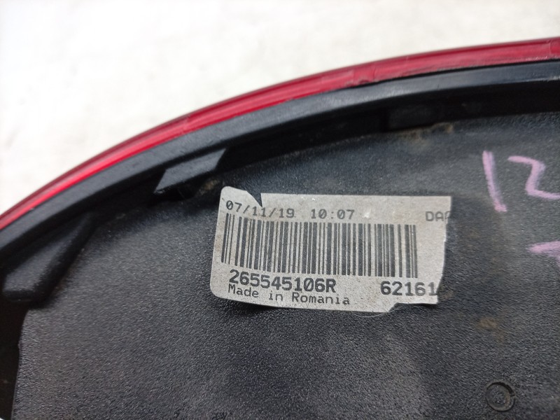 Recambio de piloto trasero derecho paragolpes para dacia duster (hm_) 1.2 tce 125 (hmma) referencia OEM IAM  265545106R 103F0859