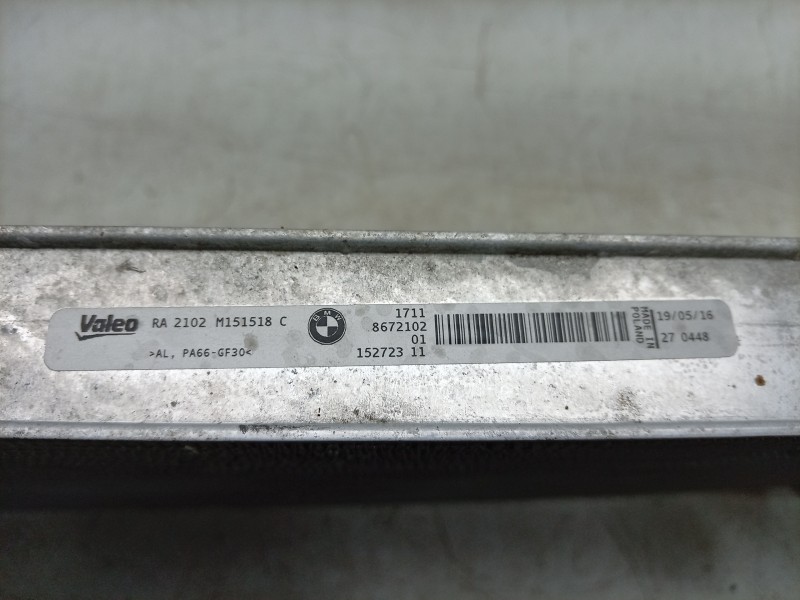 Recambio de radiador agua para bmw 4 gran coupe (f36) 420 d referencia OEM IAM  17118672102 58411