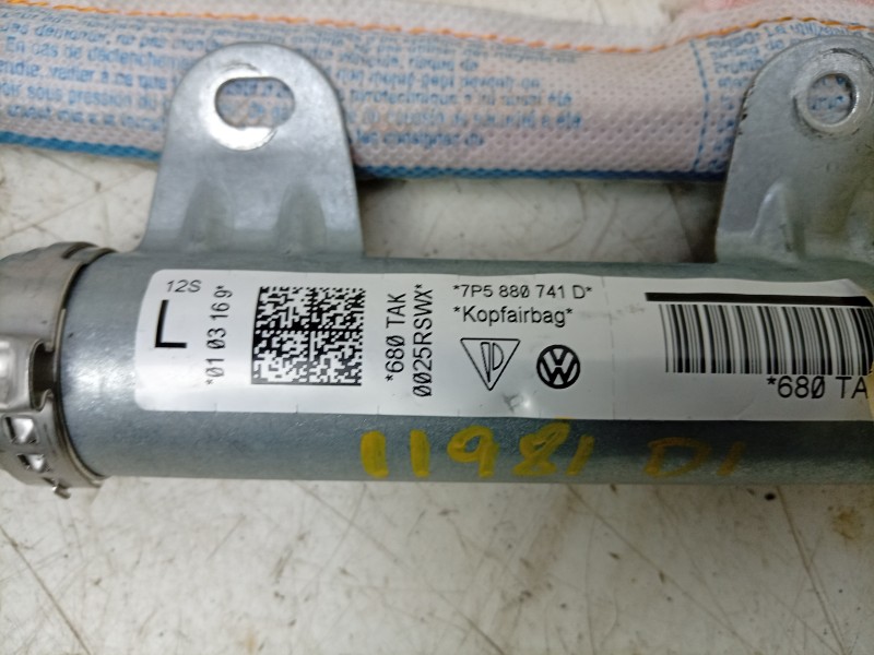 Recambio de airbag cortina delantero izquierdo para porsche cayenne (typ 92aa) diesel referencia OEM IAM  7P5880741D 