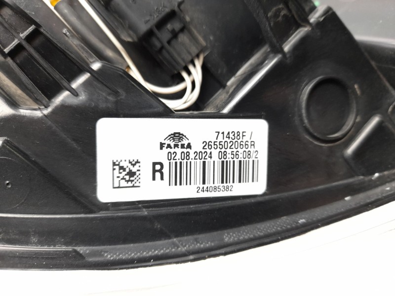 Recambio de piloto trasero derecho para renault clio v (b7_) 1.0 lpg (b7mt) referencia OEM IAM  265502066R RN3344163