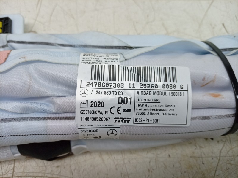 Recambio de airbag cortina delantero izquierdo para mercedes-benz clase gla (bm 247) gla 200 (247.787) referencia OEM IAM  A2478