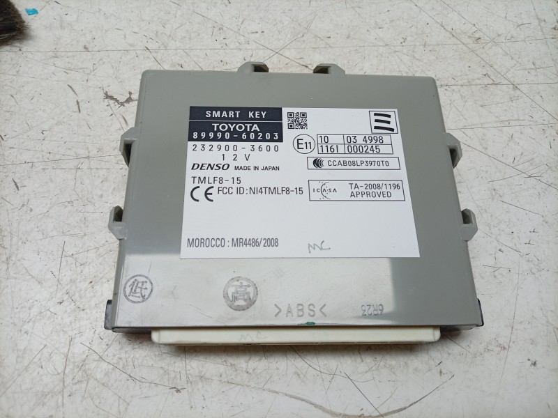 Recambio de modulo electronico para toyota land cruiser 3p 3.0 d-4d 190 cv referencia OEM IAM  8999060203 2329003600