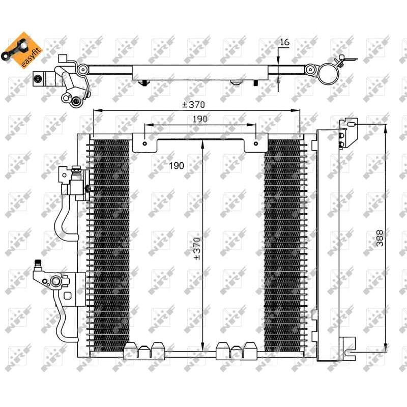 Recambio de condensador / radiador aire acondicionado para opel astra h ber. enjoy referencia OEM IAM 13129195 35598 