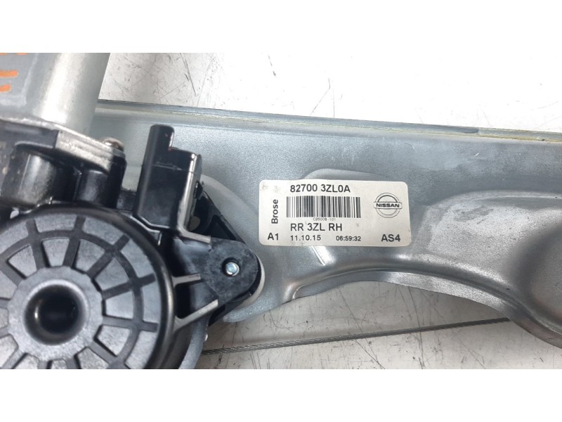 Recambio de elevalunas trasero derecho para nissan pulsar (c13) acenta referencia OEM IAM 827003ZL0A  