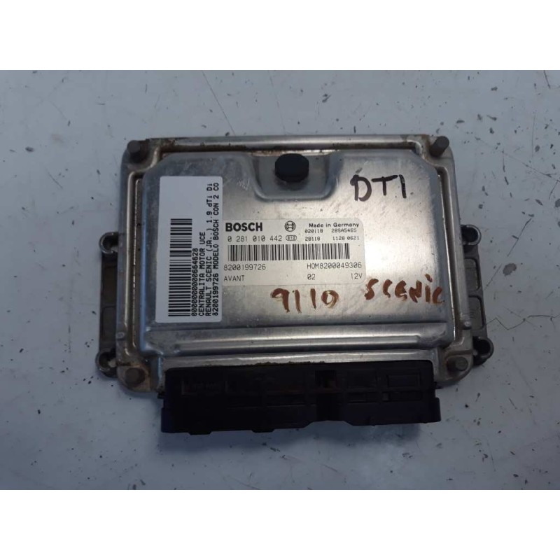 Recambio de centralita motor uce para renault scenic (ja..) 1.9 dti diesel referencia OEM IAM 8200199726 0281010442 