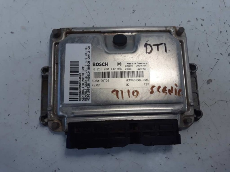 Recambio de centralita motor uce para renault scenic (ja..) 1.9 dti diesel referencia OEM IAM 8200199726 0281010442 
