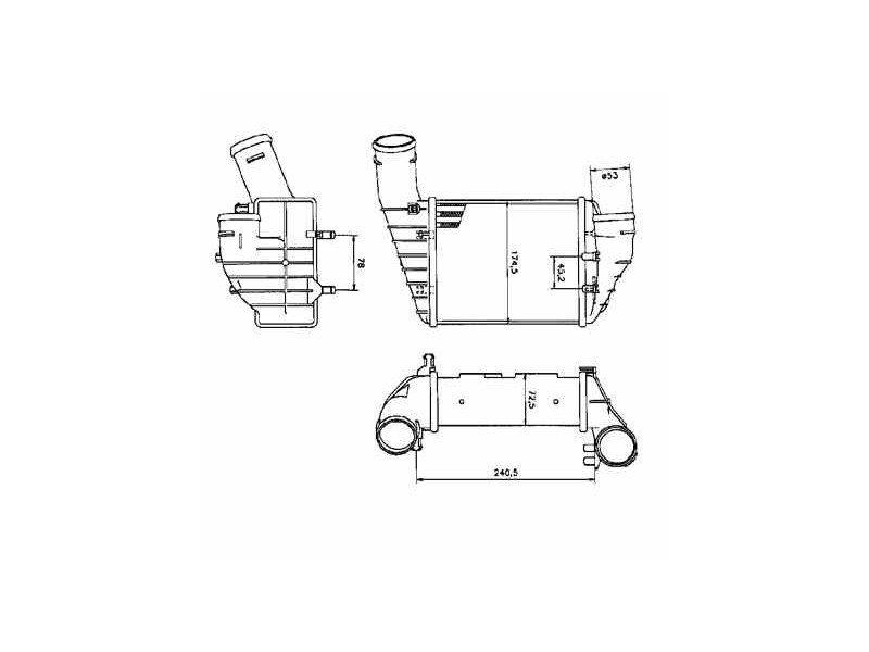 Recambio de intercooler para volkswagen passat berlina (3b2) 2.5 v6 tdi referencia OEM IAM 059145806 30131 