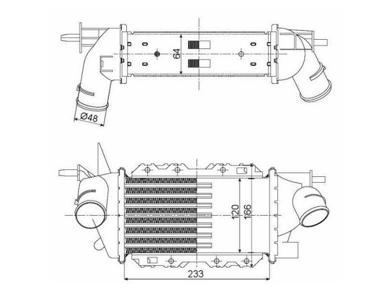 Recambio de intercooler para opel vectra b berlina comfort referencia OEM IAM 52475657 30352 