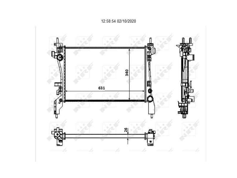 Recambio de radiador agua para peugeot bipper 1.3 16v hdi fap referencia OEM IAM 51780659 53934 