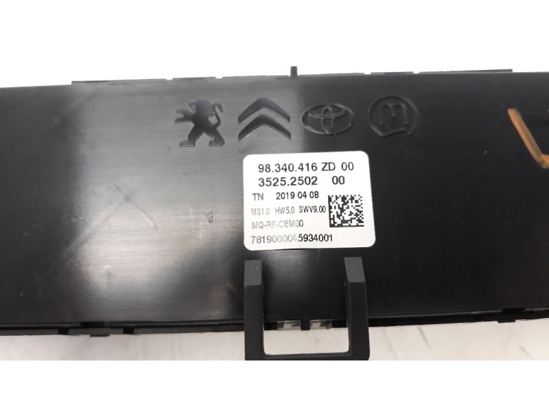 Recambio de mando climatizador para peugeot partner kombi 1.6 referencia OEM IAM 98340416ZD  