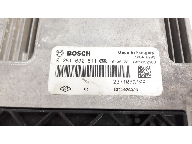 Recambio de centralita motor uce para renault captur 1.5 dci diesel fap energy referencia OEM IAM 237106319R 0281032811 