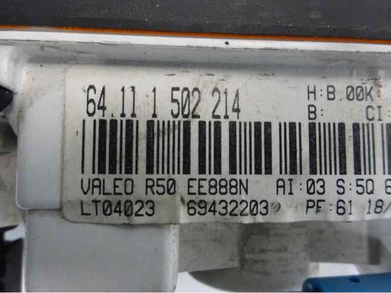 Recambio de mando calefaccion / aire acondicionado para mini mini (r50,r53) one referencia OEM IAM 64111502214  