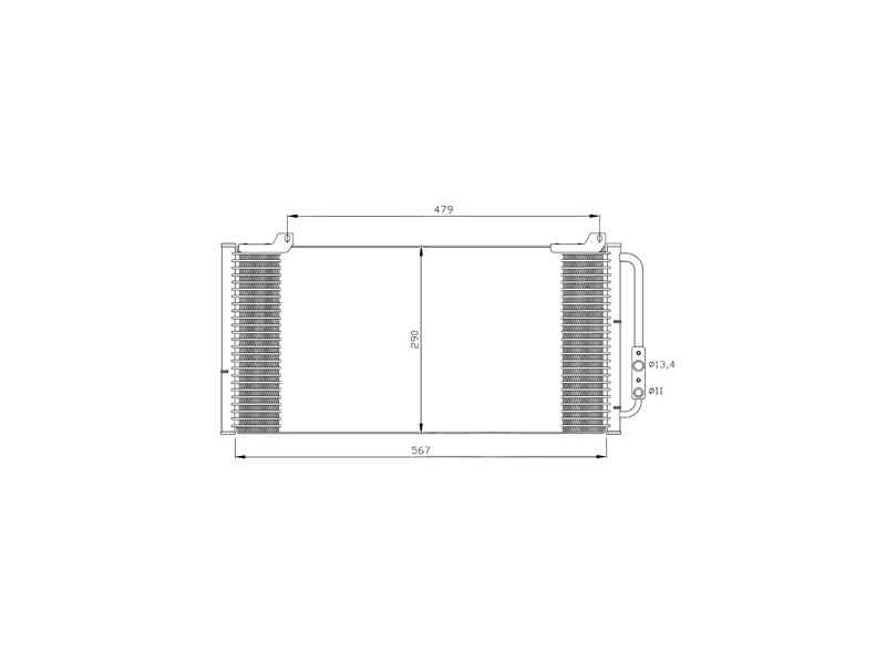 Recambio de condensador / radiador aire acondicionado para mg rover serie 45 (rt) classic (4-ptas.) referencia OEM IAM 80100S74D