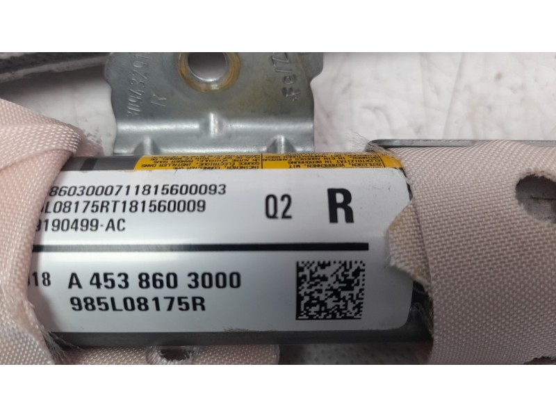 Recambio de airbag cortina delantero derecho para smart forfour referencia OEM IAM A4538603000  