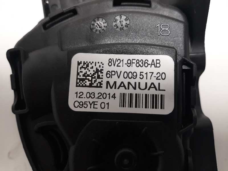 Recambio de potenciometro pedal para ford fiesta (ccn) 1.0 ecoboost cat referencia OEM IAM 8V219F836AB 6PV009517 
