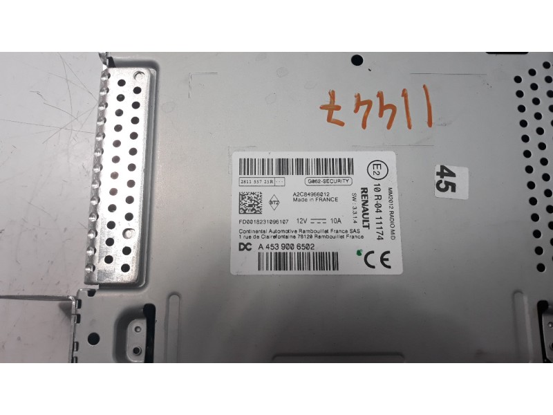 Recambio de sistema audio / radio cd para smart forfour referencia OEM IAM A4539006502  