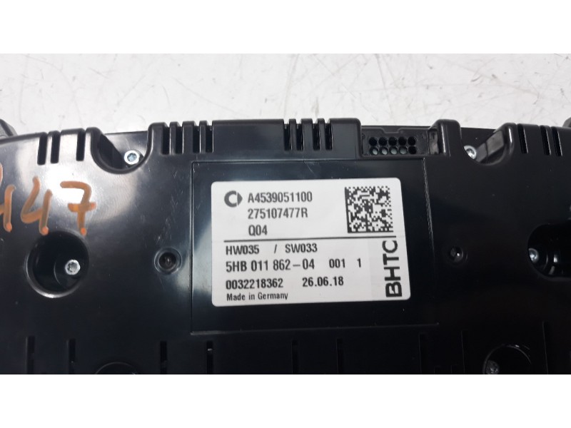 Recambio de mando calefaccion / aire acondicionado para smart forfour referencia OEM IAM A4539051100  