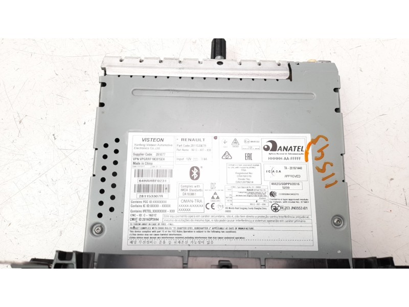 Recambio de sistema audio / radio cd para renault clio iv 1.5 dci diesel fap referencia OEM IAM 281153307R  