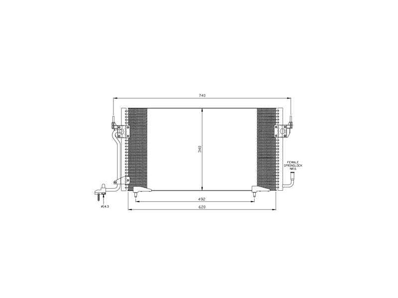 Recambio de condensador / radiador aire acondicionado para citroen xsara berlina 1.9 d sx referencia OEM IAM 9636476580 35439 
