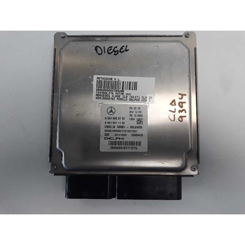 Recambio de centralita motor uce para mercedes-benz clase cla (w117) cla 200 cdi (117.308) referencia OEM IAM A6519009702 A65190