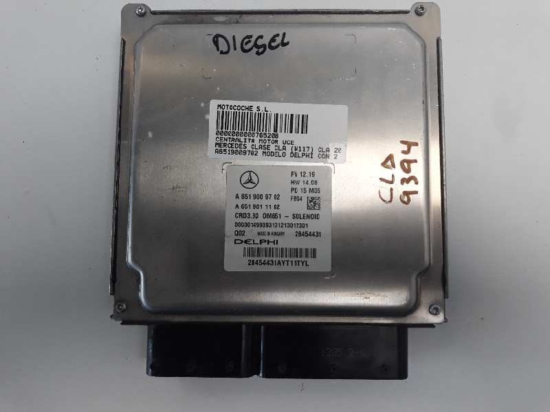 Recambio de centralita motor uce para mercedes-benz clase cla (w117) cla 200 cdi (117.308) referencia OEM IAM A6519009702 A65190
