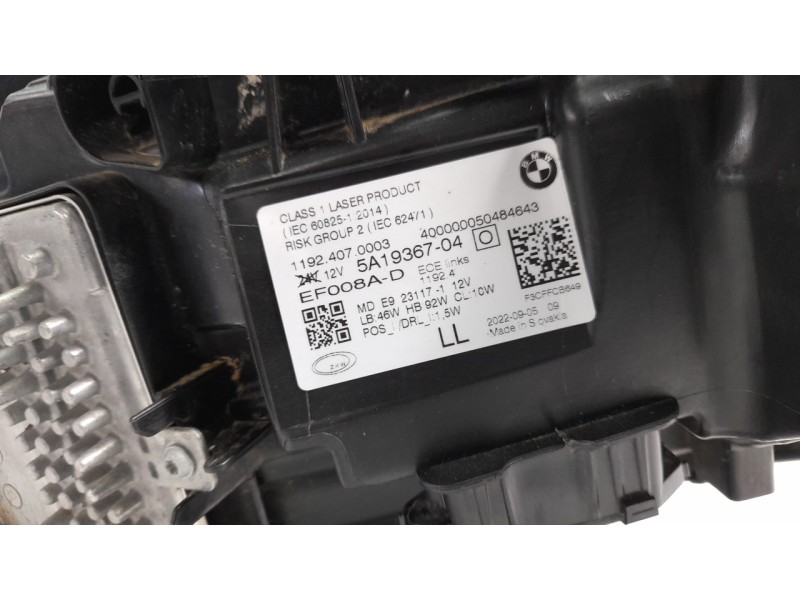 Recambio de faro izquierdo para bmw serie s4 coupe (g22) (2020- ...) m440d xdrive referencia OEM IAM 5A1936704EF008AD  