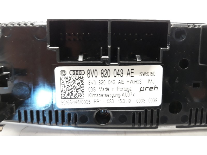 Recambio de mando climatizador para audi a3 (8vk) 1.5 16v tsi act referencia OEM IAM 8V0820043AE  