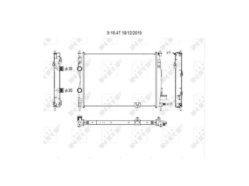 Recambio de radiador agua para nissan qashqai (j10) acenta referencia OEM IAM 21410JD50C 53756 